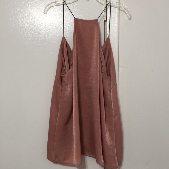 Dusty Rose Silk Tank - Picture 3 of 4